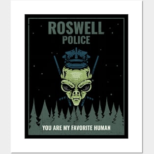 Roswell Alien UFO Posters and Art